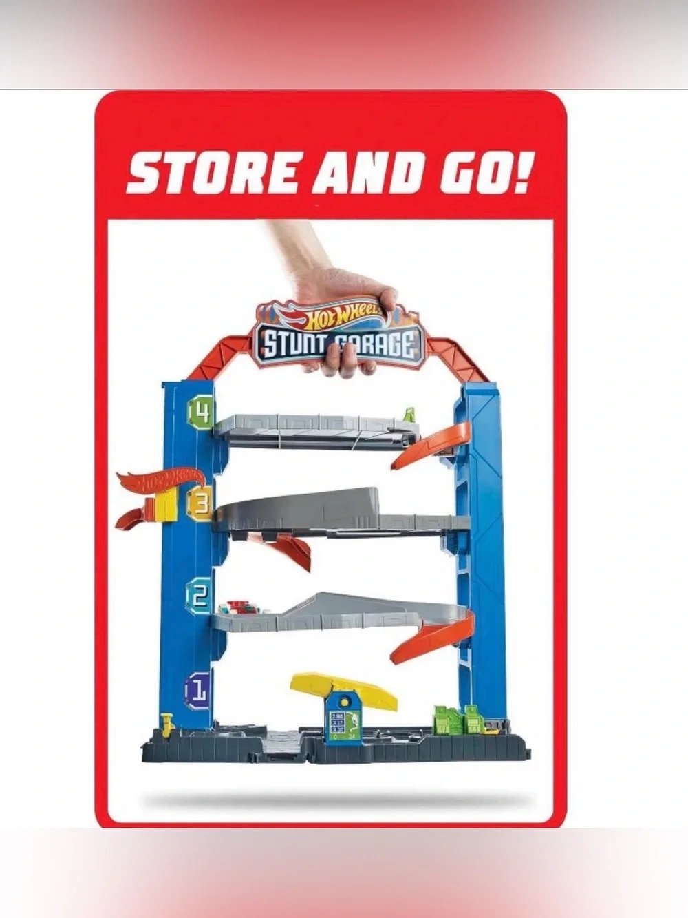 Hot wheels Stunt Garage Playset - Blue and Orange